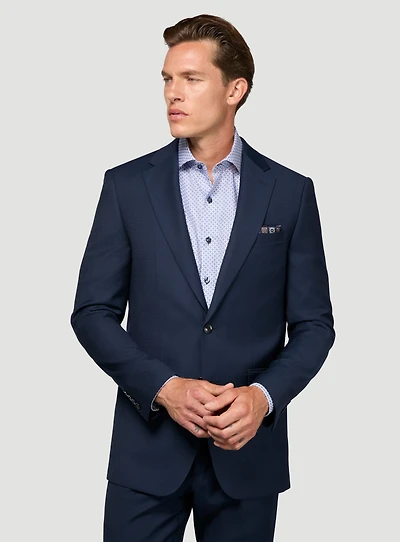 Plaid Navy Suit