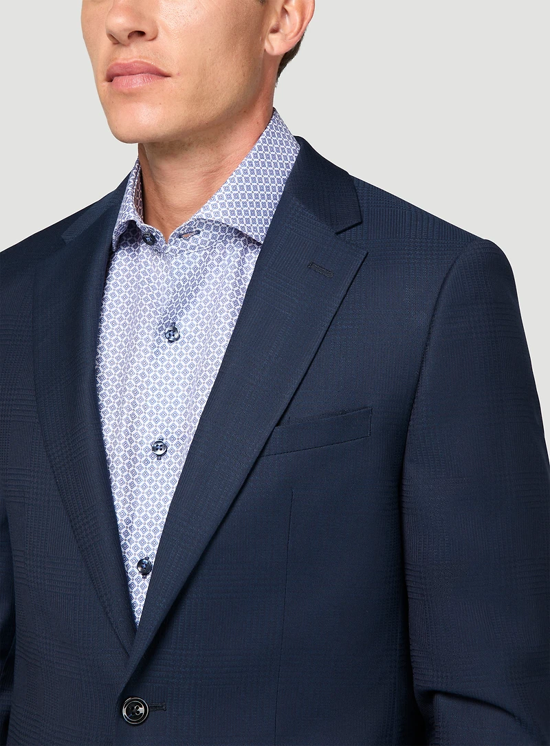 Plaid Navy Suit