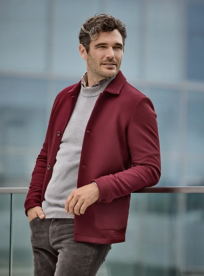 Veston-surchemise bourgogne