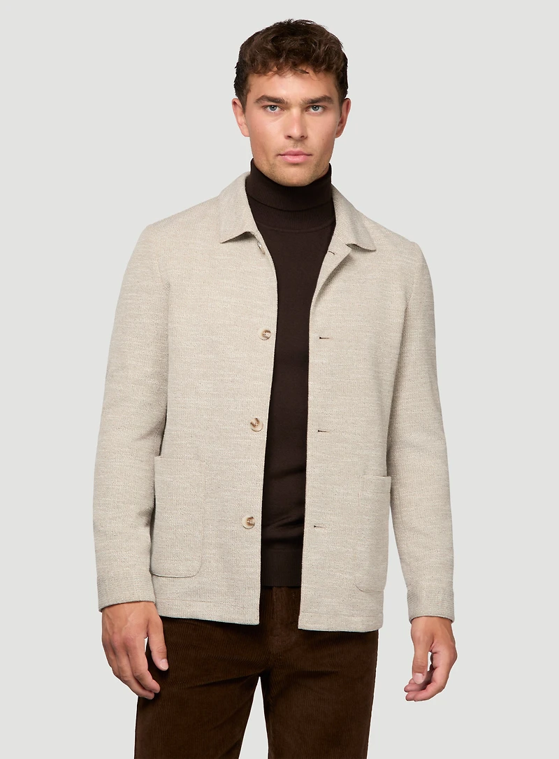 Veston-surchemise beige