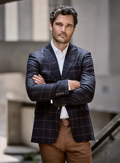 Brown Plaid Sport Jacket