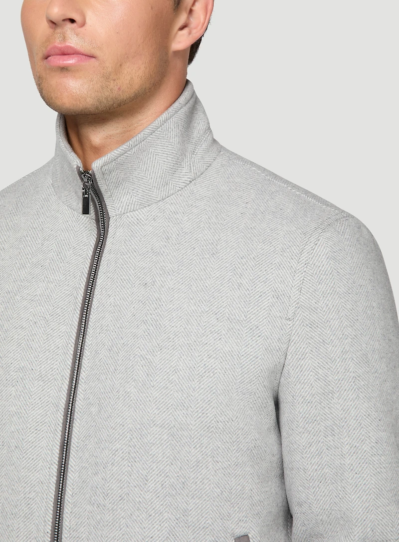 Grey Herringbone Jacket
