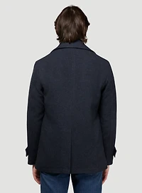 Manteau marine à double boutonnage