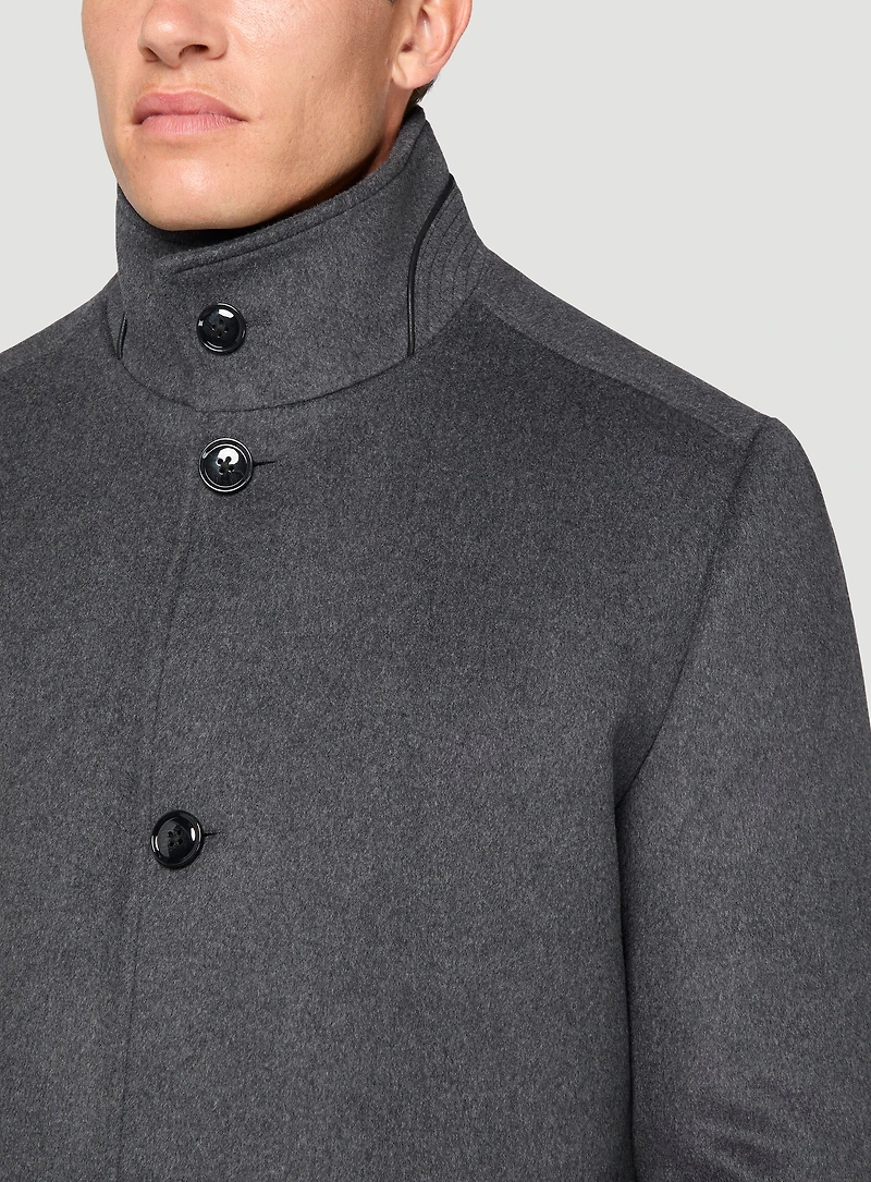 Manteau habillé à col montant