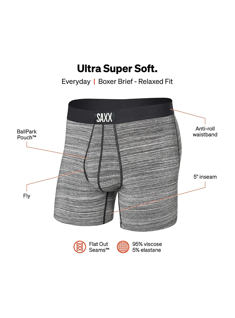 Heathered Grey Print Boxer Underwear