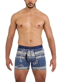 'Palm Geo' Print Boxer Underwear