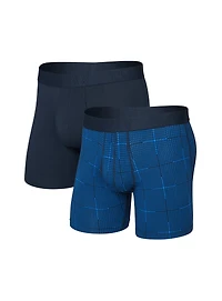 Duo sous-vêtement boxeur imprimé écossais