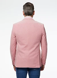 Veston gauffré rose