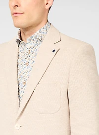 Textured Beige Sport Jacket