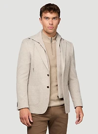 Knit Hooded Sport Jacket