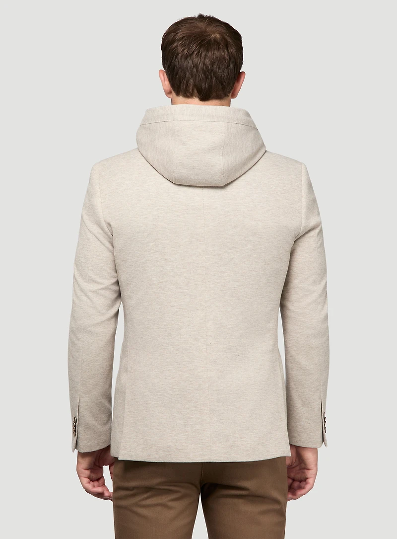 Veston en tricot avec capuchon