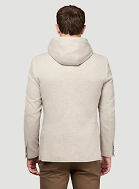 Veston en tricot avec capuchon