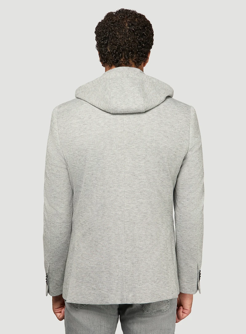 Knit Hooded Sport Jacket