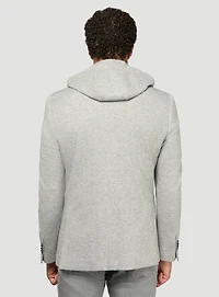 Knit Hooded Sport Jacket