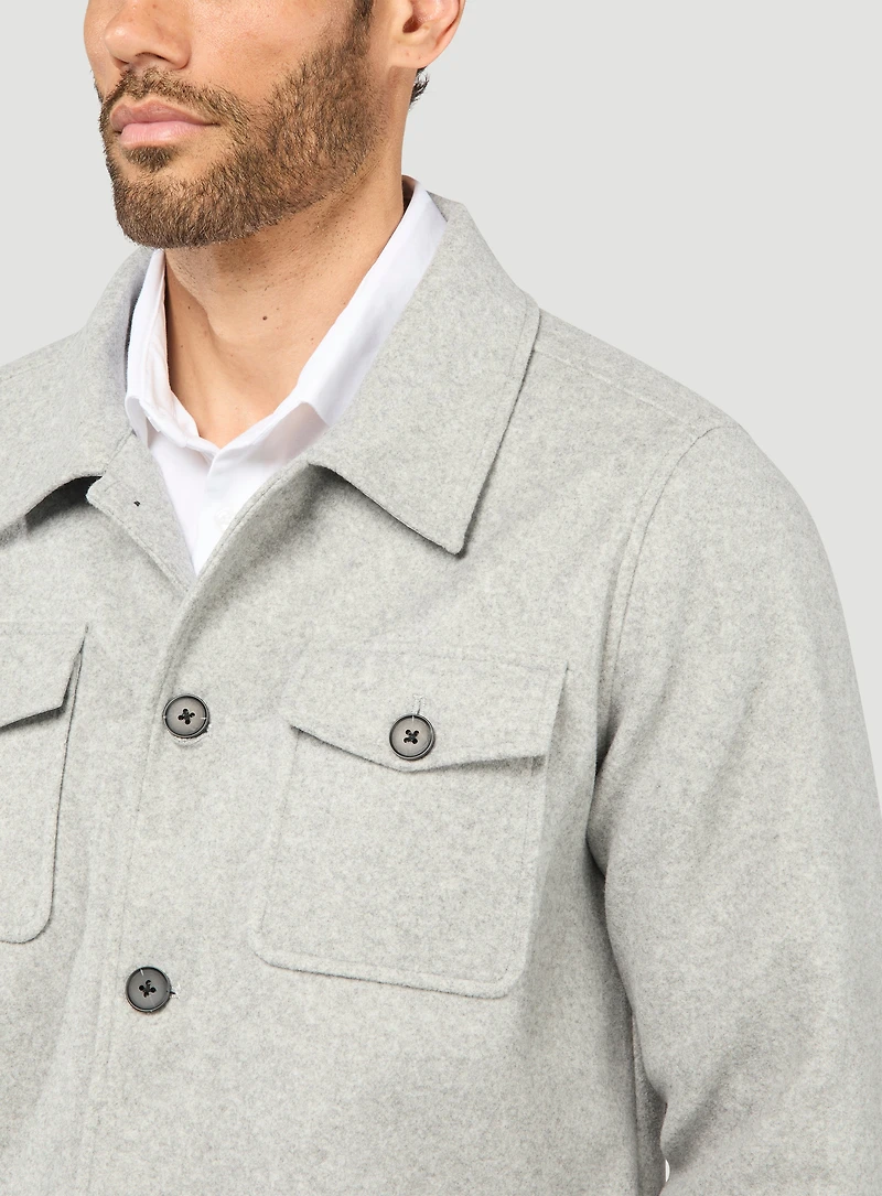Overshirt with Patch Pockets
