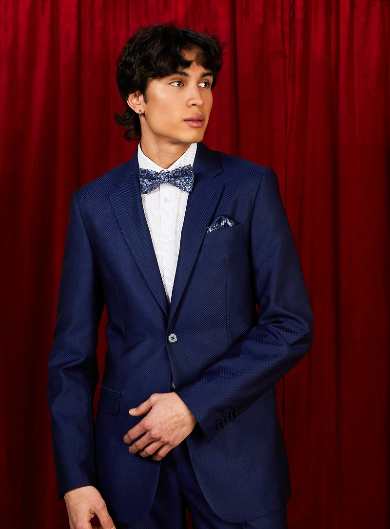 Royal Blue Jacquard Suit