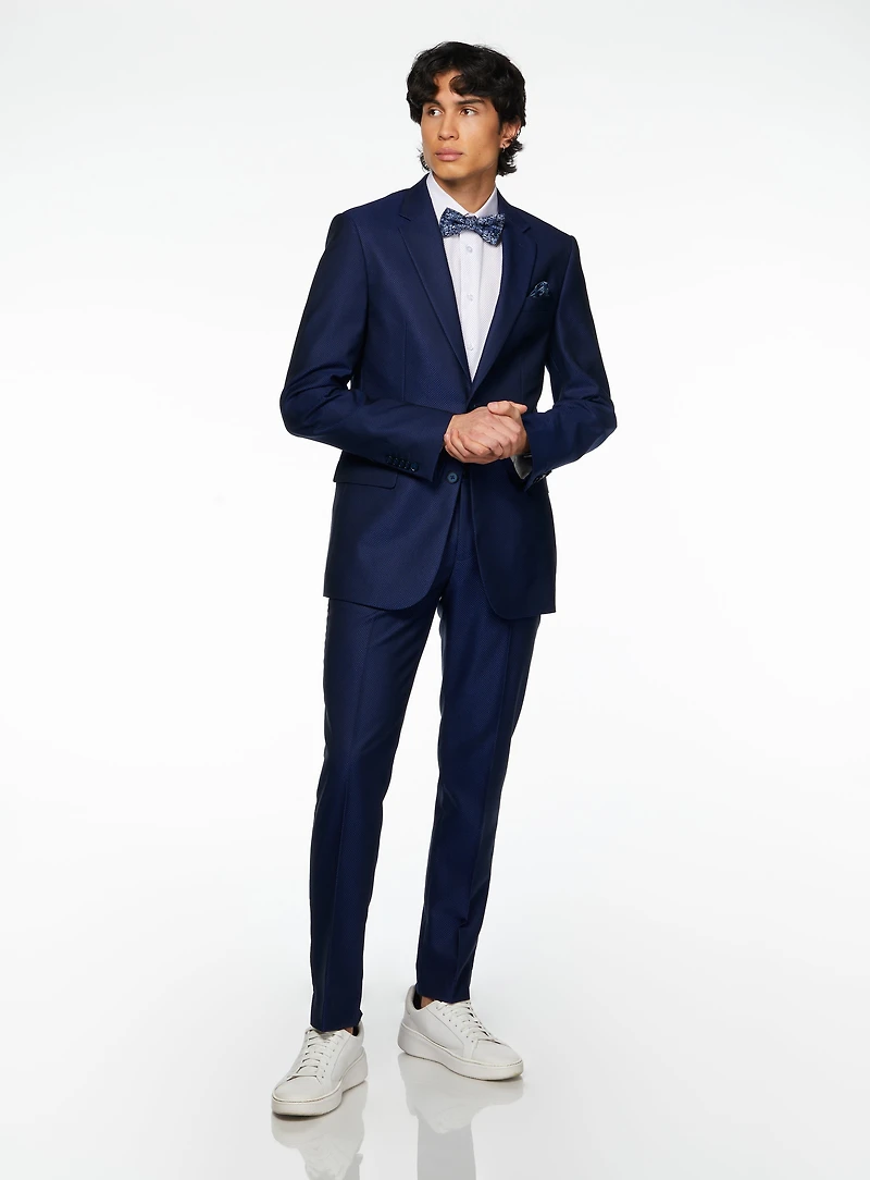 Royal Blue Jacquard Suit