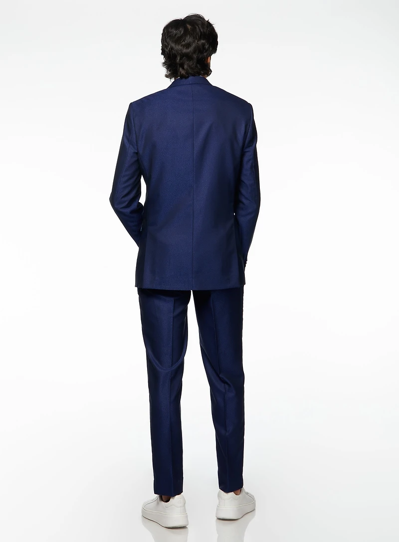 Royal Blue Jacquard Suit