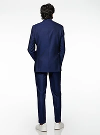 Royal Blue Jacquard Suit