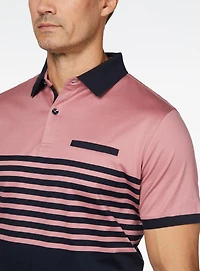 Two-Tone Striped Polo