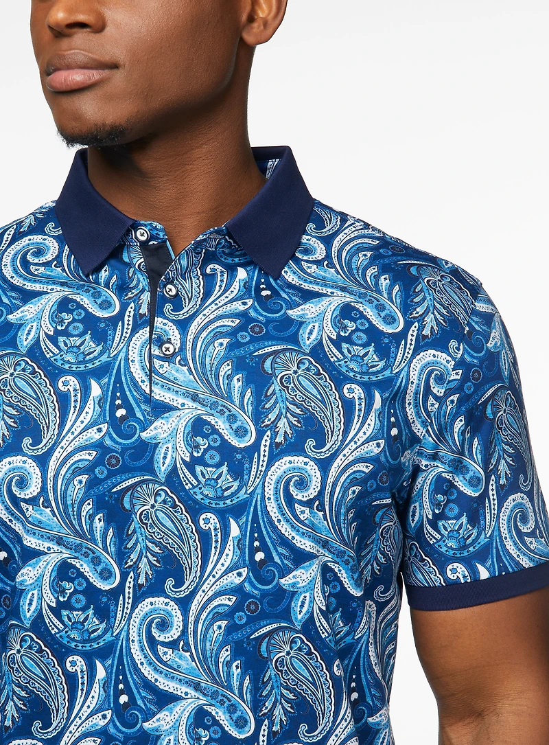 Paisley Blue Polo