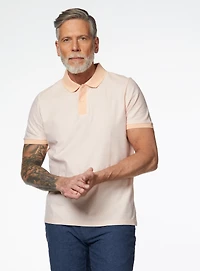 Polo en tricot texturé