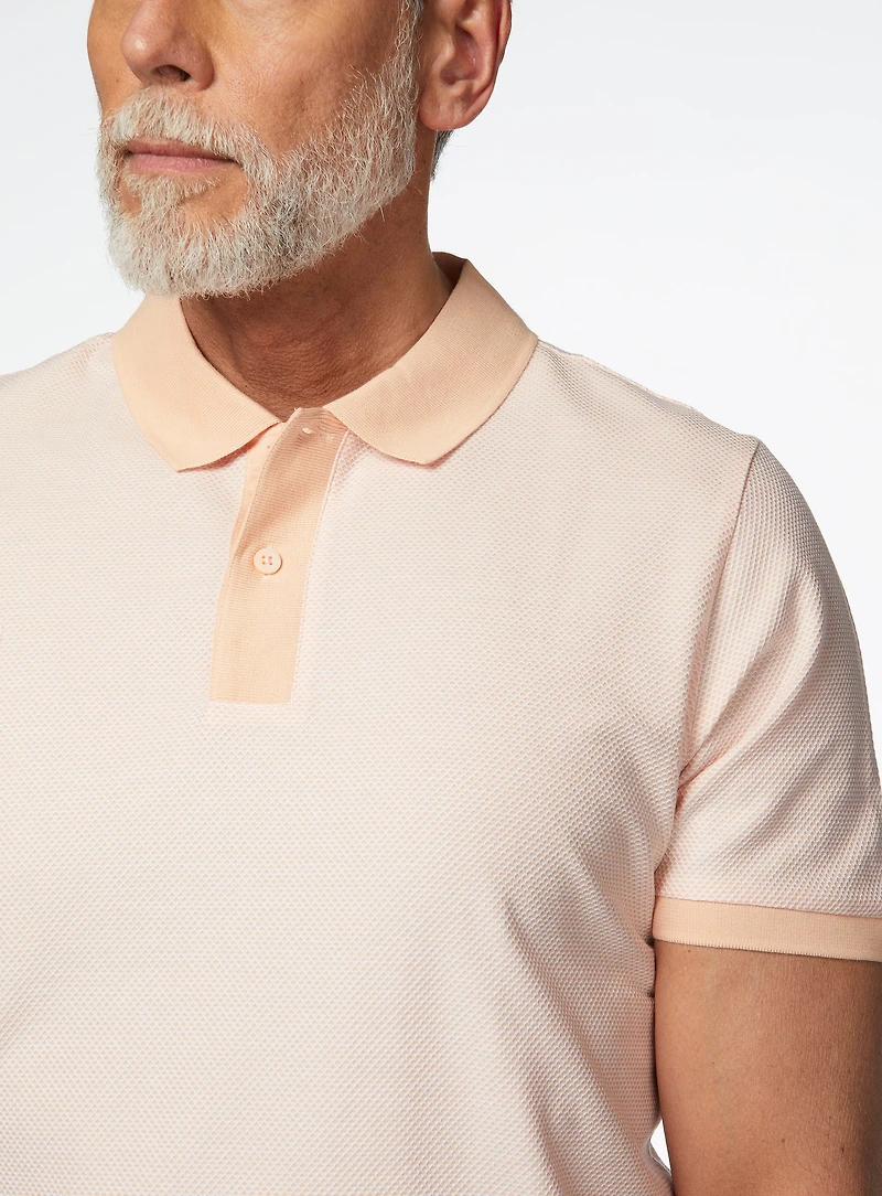 Textured Knit Polo