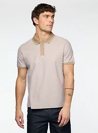 Polo en tricot texturé