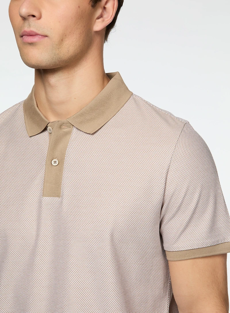 Textured Knit Polo