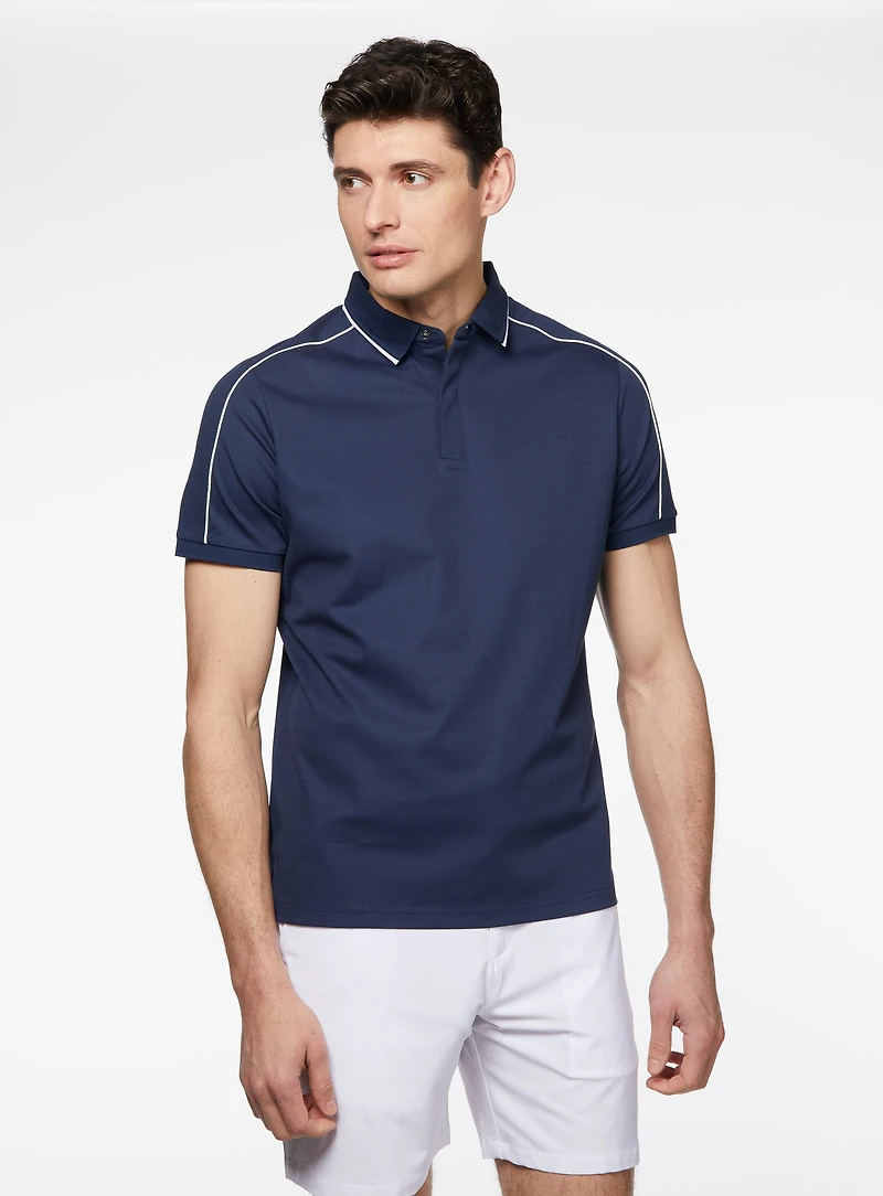 Polo à bordures contrastantes