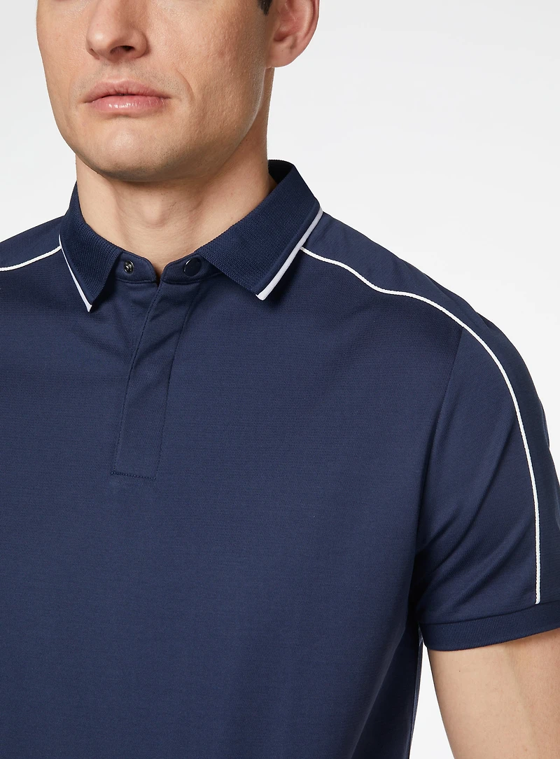 Polo à bordures contrastantes