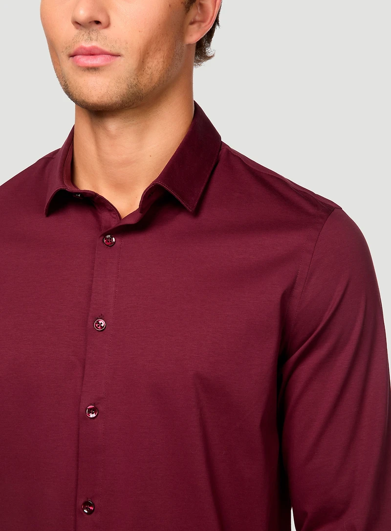 Chemise unie en jersey