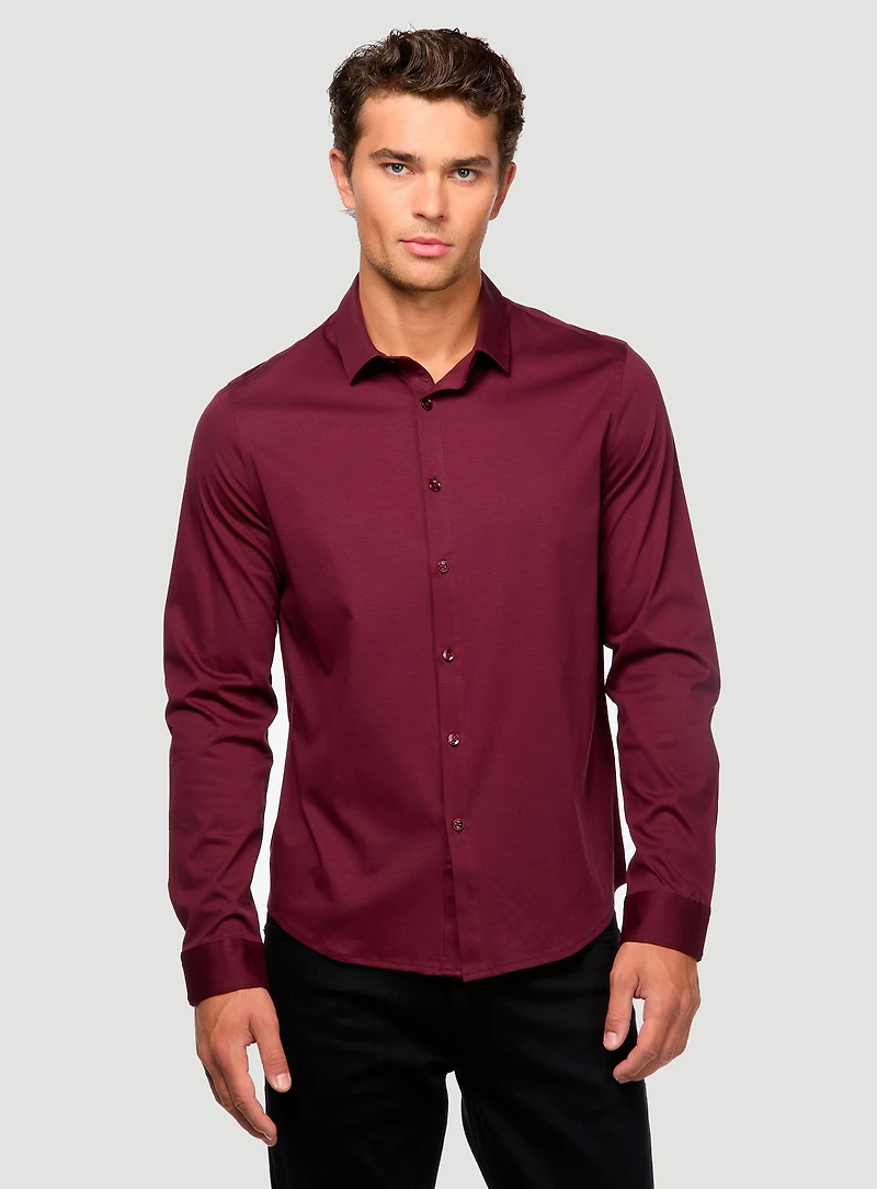 Chemise unie en jersey