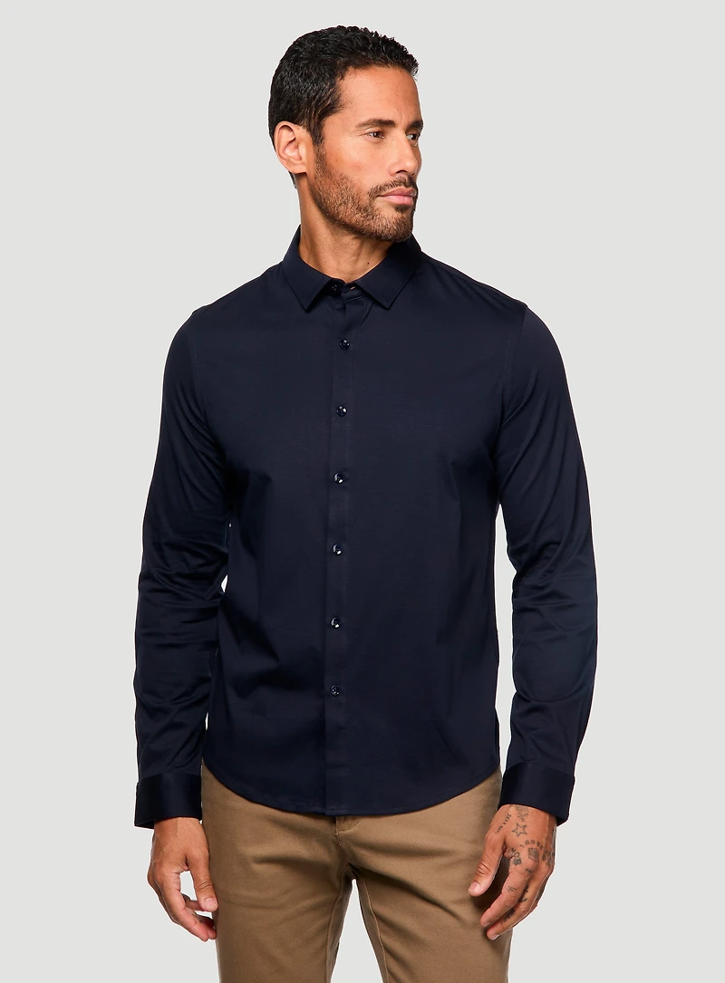 Chemise unie en jersey
