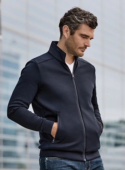 Cardigan with Nylon Details
