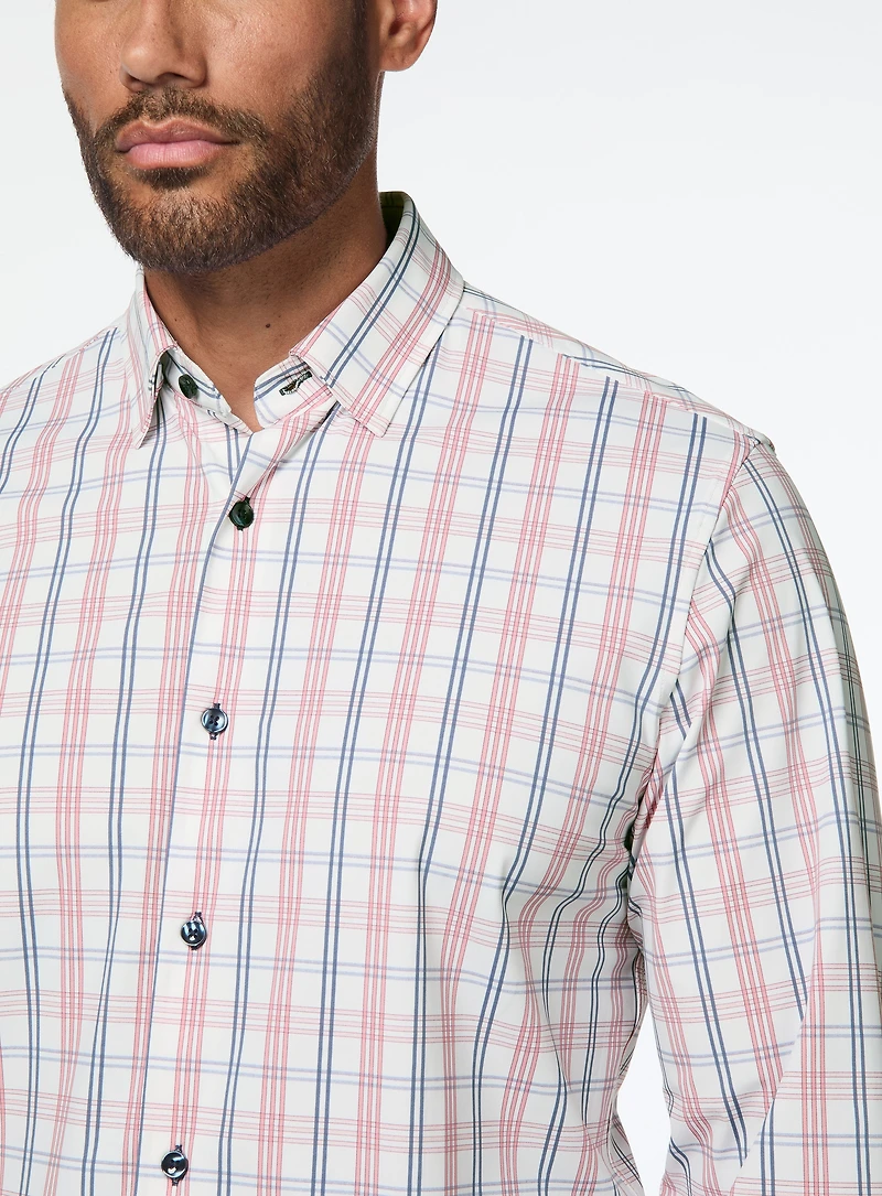 Chemise extensible à carreaux