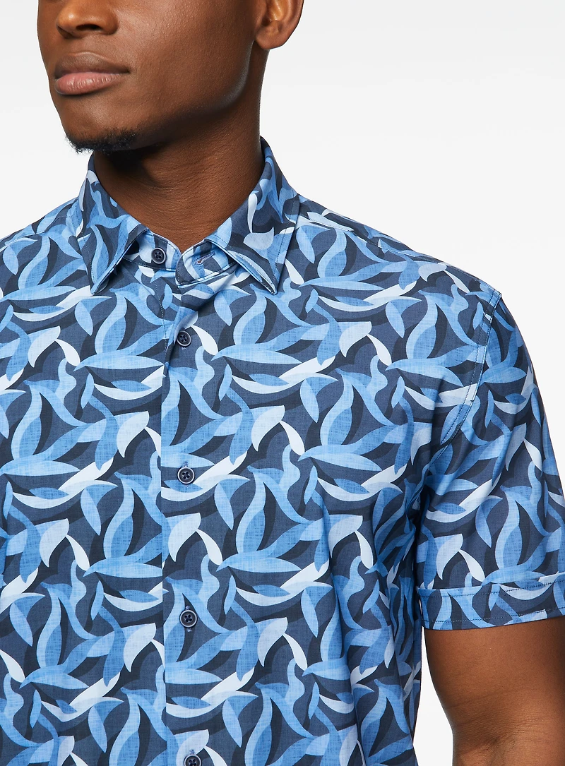 Chemise extensible à imprimé d'ailes