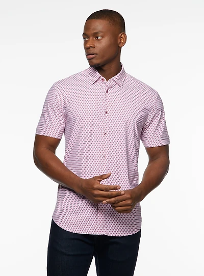 Chemise extensible à imprimé géométrique