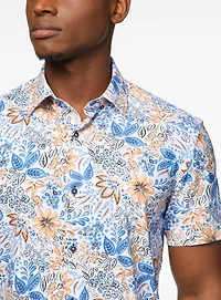 Chemise extensible à imprimé de jardin