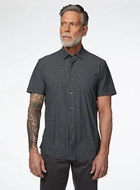 Lattice Print Stretch Shirt