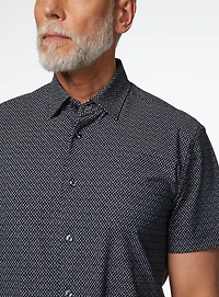 Chemise extensible à imprimé de treillis
