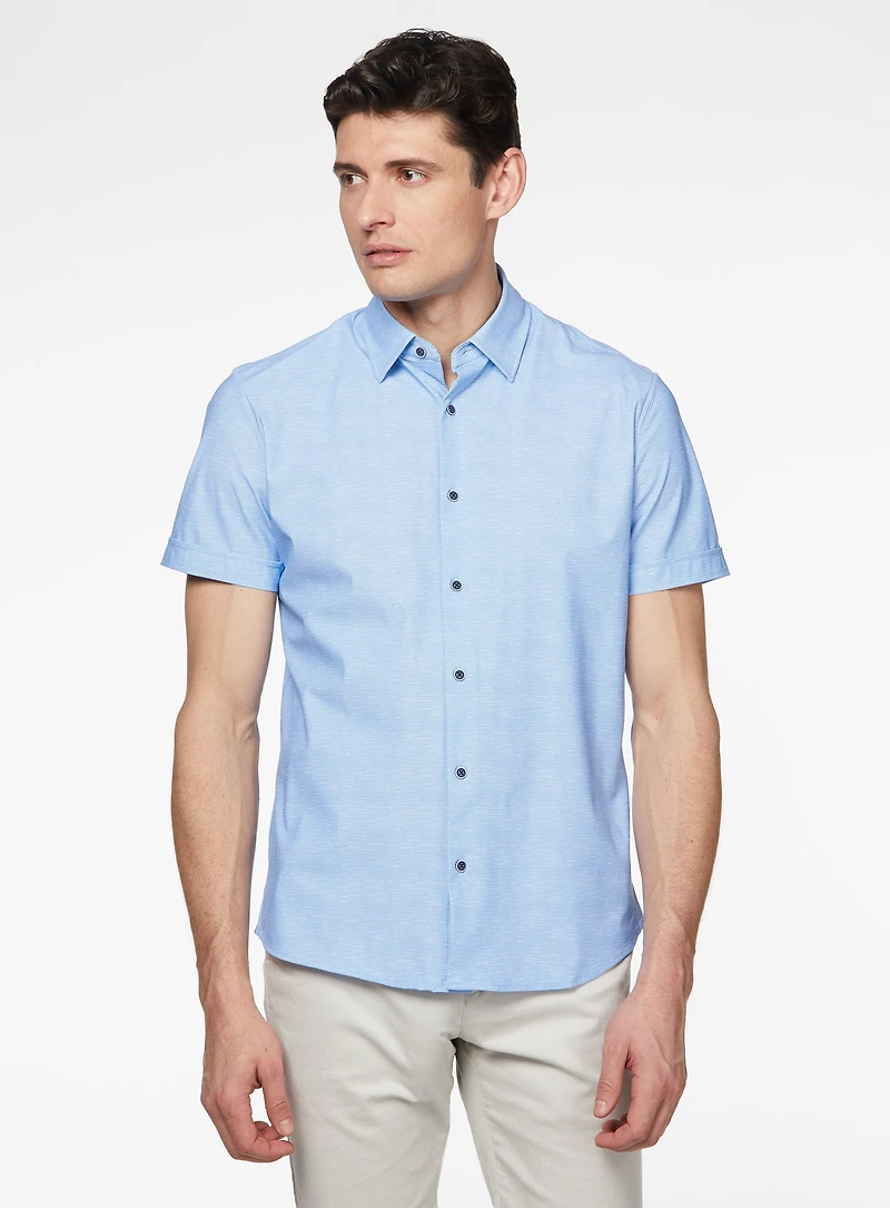 Chemise extensible à faux unie