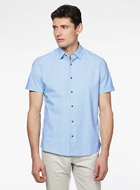 Chemise extensible à faux unie