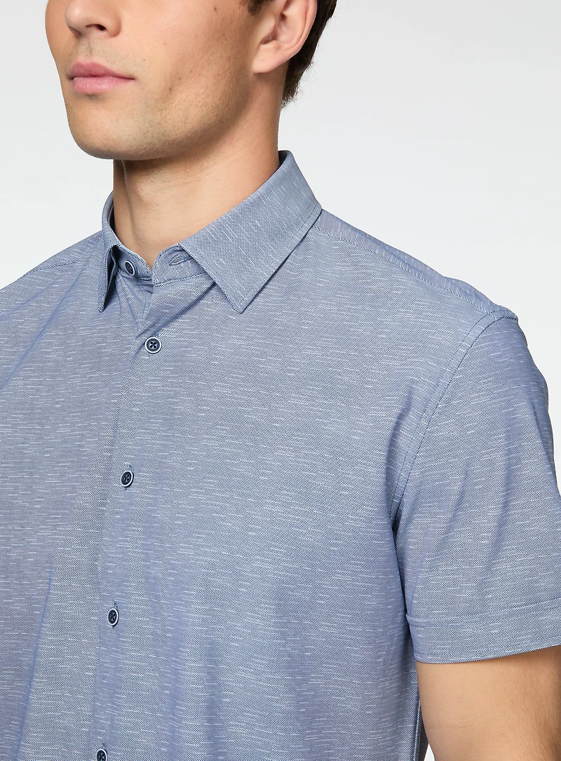 Chemise extensible à faux unie