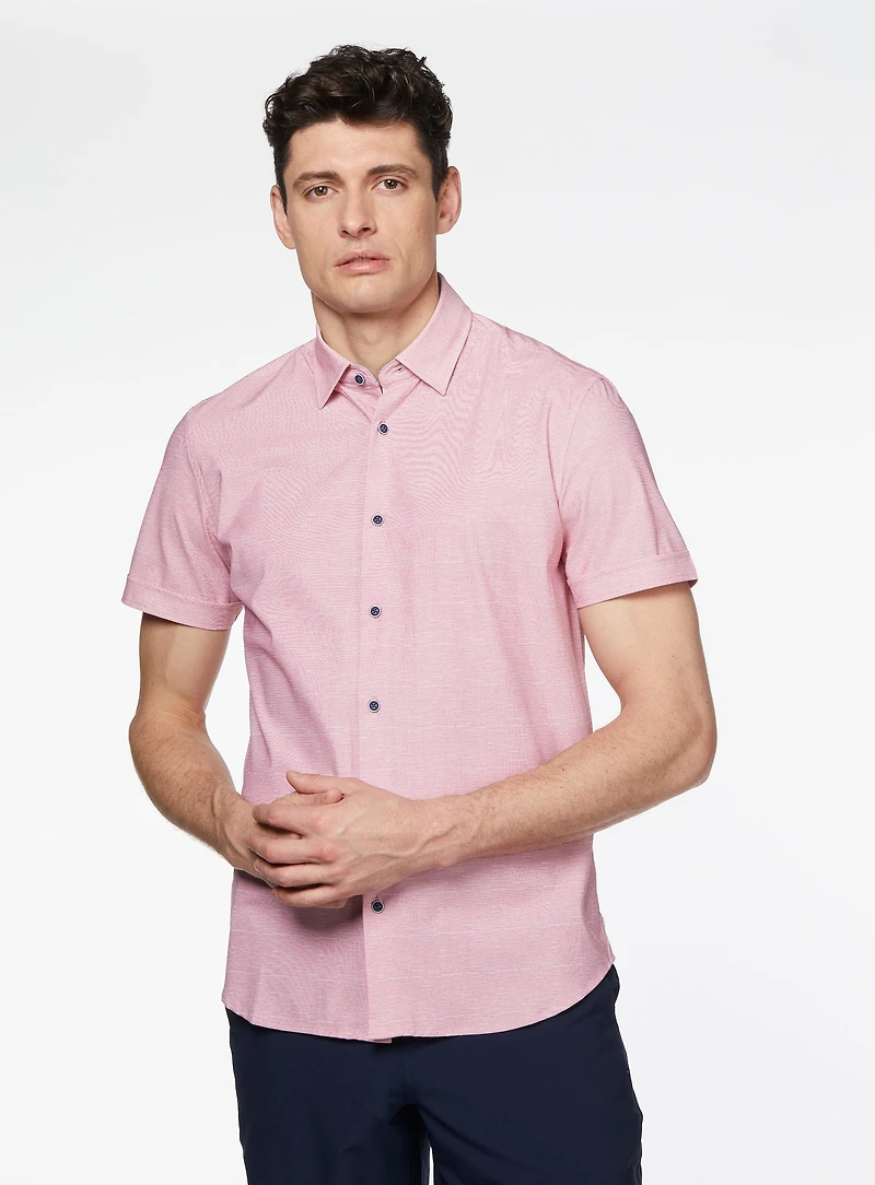 Chemise extensible à faux unie
