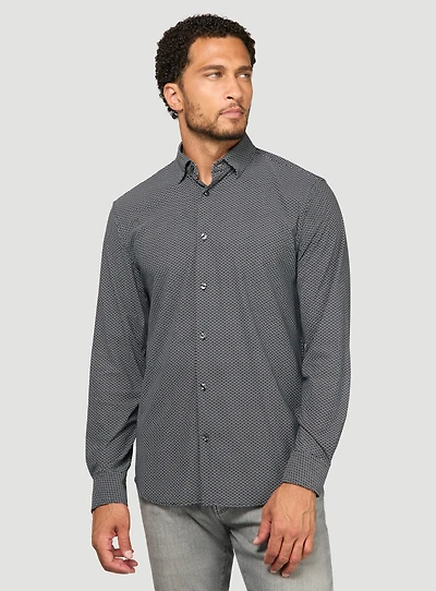 Drone Pattern Stretch Shirt