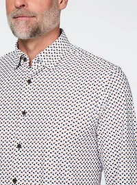 Cube Print Stretch Shirt