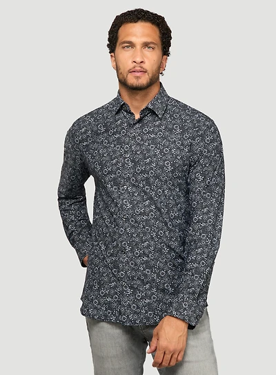 Stretch Firework Print Shirt