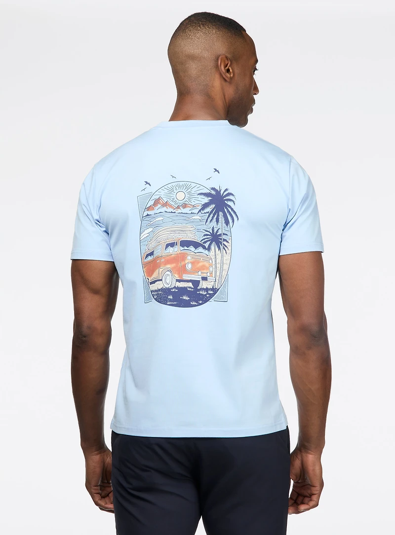 T-shirt à imprimé évasion nomade