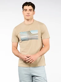 T-shirt à imprimé vision futuriste
